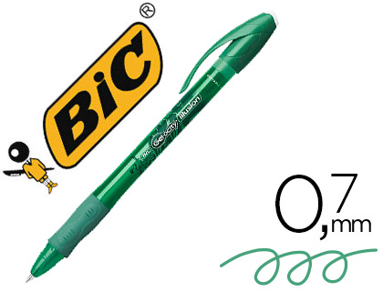 Bolígrafo Bic Gelocity Illusion borrable tinta verde